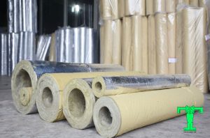 Bông khoáng rock wool dạng ống tỷ trọng 120kg/m3