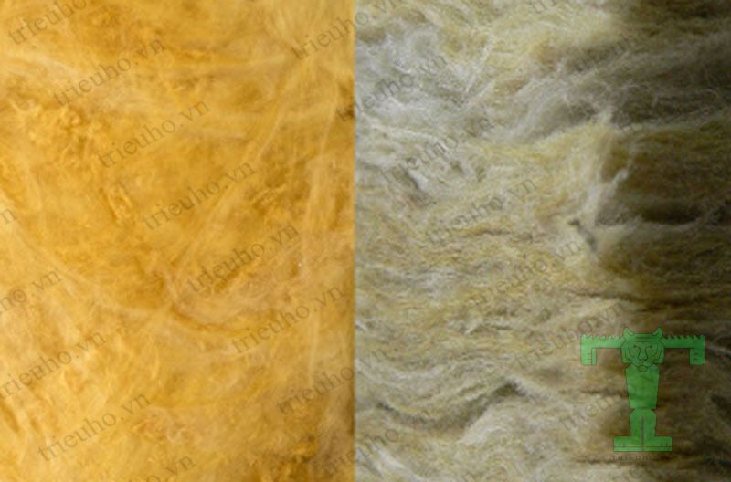 Bông khoáng rock wool và bông thuỷ tinh glass wool